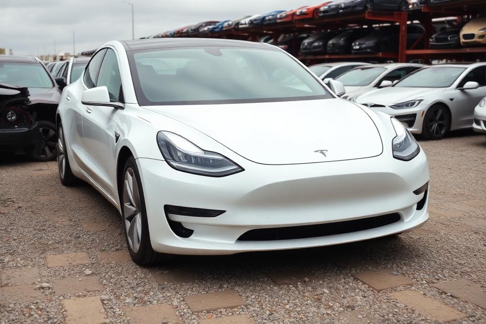Tesla Model 3 — типовий вигляд авто на аукціонному майданчику у США